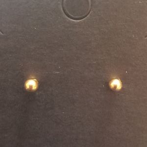 14k Gold Plated Tiny Ball Earrings